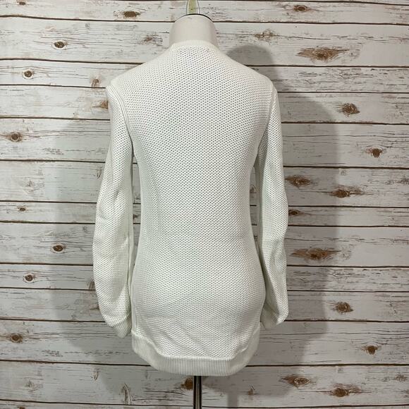 Rag & Bone/Jean Cotton Knit Crewneck Sweater - White - XS - Picture 13 of 13